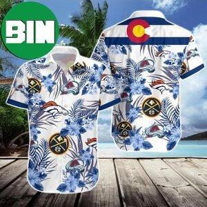 Denver Broncos x Denver Nuggets Colorado Avalanche Summer Hawaiian Shirt