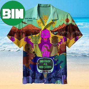 Destroy All Monsters Summer Funny Hawaiian Shirt