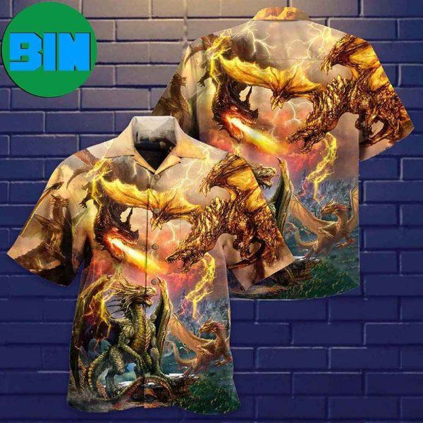 Dragon Fight To Defend The Territory Tropical Hawaiian Shirt