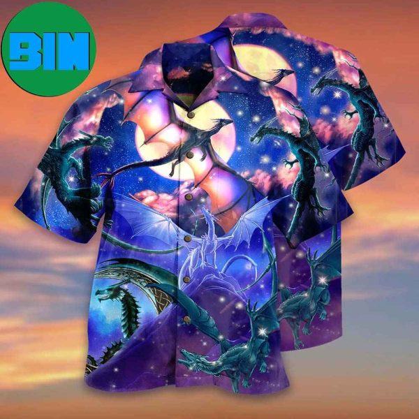 Dragon Fly To The Moon Summer Hawaiian Shirt