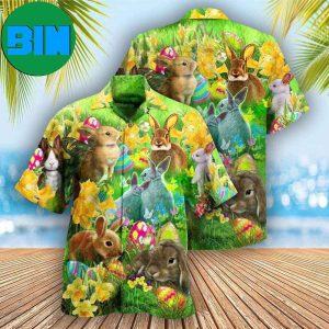 Easter Bunnie Easter Happy Bunnie Summer Hawaiian Shirt