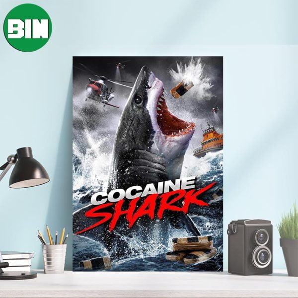 First Look At Cocaine Shark Movie Poster-Canvas