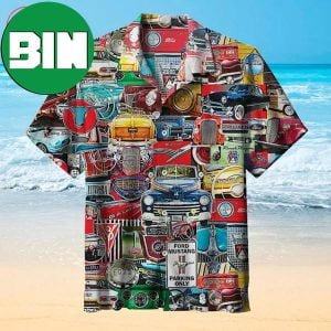 Ford Classic Car Pattern Summer Hawaiian Shirt