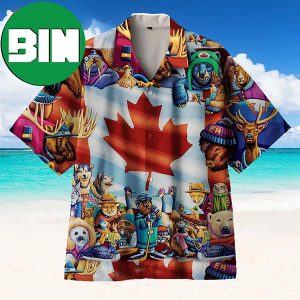 Funny Canadian Aloha Summer Hawaiian Shirt