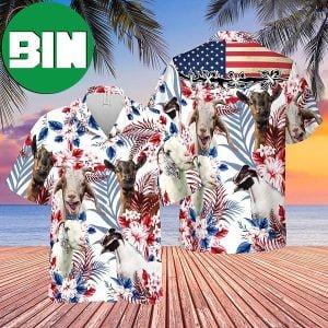 Goat Lovers United States Flag Summer Hawaiian Shirt