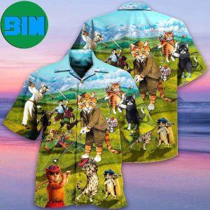 Golf Cats That What I Do I Play Golf And I Know Thing Summer Hawaiian Shirt