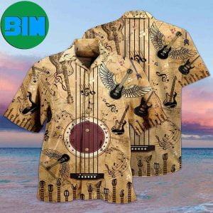 Guitar Music Amazing Guitar Vintage Summer Hawaiian Shirt