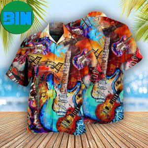 Guitar Music Guitar Go Where Tropical Hawaiian Shirt