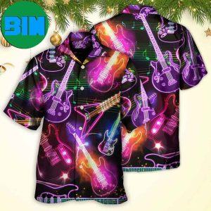 Guitar Neon Amazing Christmas Summer Hawaiian Shirt