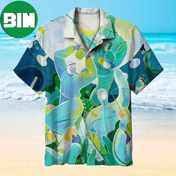 Heroes Fighting Covid-19 Summer Tropical Hawaiian Shirt