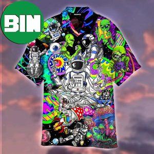 Hippie Astrounaut And Alien Summer Hawaiian Shirt