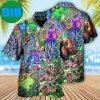 Hippie Bigfoot Peace Life Color Tropical Hawaiian Shirt