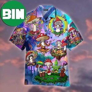 Hippie Magic Mushroom Summer Hawaiian Shirt