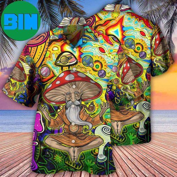Hippie Mushroom Witch Colorful Tropical Hawaiian Shirt