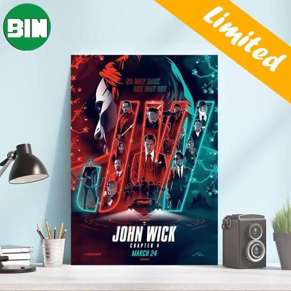 John Wick Chap 4 Tribute Poster For Franchise Thank You All Team Poster-Canvas