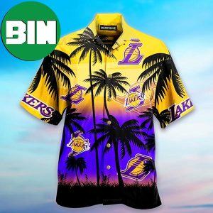 Los Angeles Lakers NBA Palm Tree Summer Hawaiian Shirt