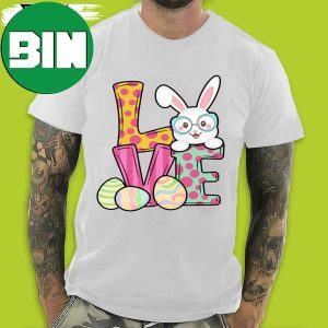 Love Easter Bunny Cute Eggs For Easter Day 2023 T-Shirt