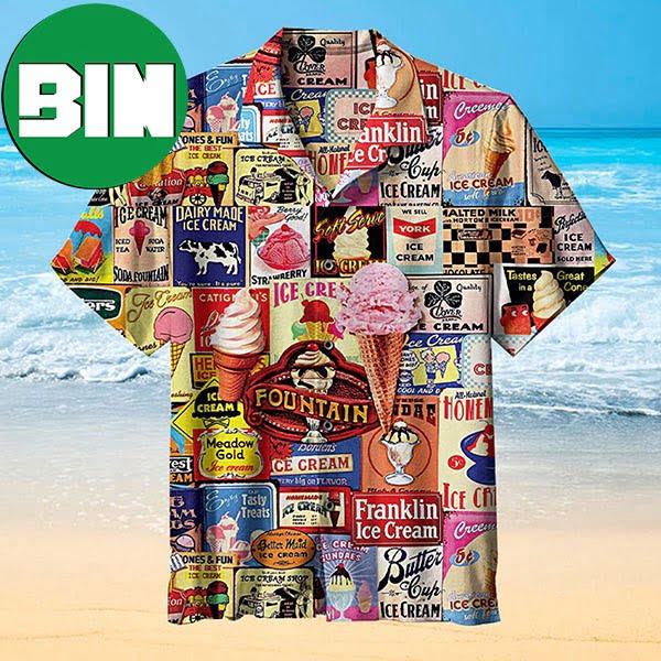 Ice Cream Funny Hawaiian Shirt