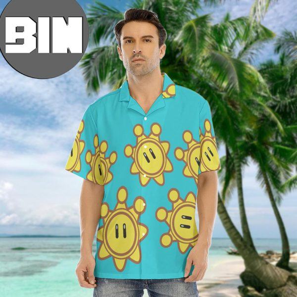 Mario Sunshine Blue Hawaiian Shirt