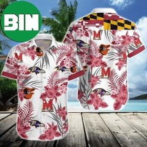 Maryland Sports Summer Tropical Hawaiian Shirt