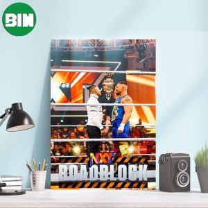 Money Shot Of Carmelo Hayes x Bronson Steiner WWE NXT Road Block Champion Poster-Canvas