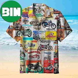 Motorcycle Poster Cover Summer Hawaiian Shirt
