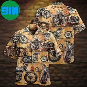 Motorcycle Vintage Style Ride And Live Today Tropical Hawaiian Shirt