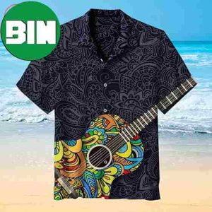 My Favorite Vintage Printed Guitar Summer Hawaiian Shirt