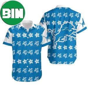 NFL Detroit Lions Turtle Floral Hawaiian Shirt