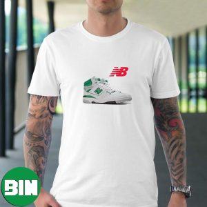 New Balance 650 White With Green Style T-Shirt