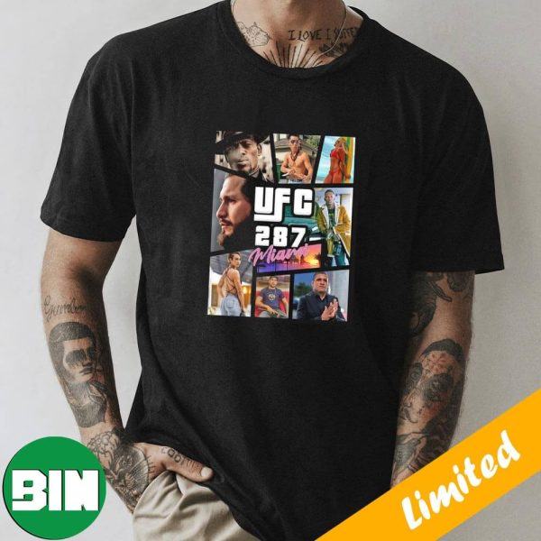 New Poster For UFC 287 Miami Fan Gifts T-Shirt