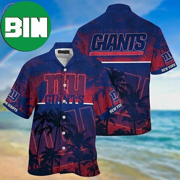 New York Giants Palm Tree Summer Hawaiian Shirt
