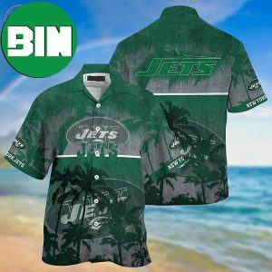 New York Jets Palm Tree Summer Hawaiian Shirt