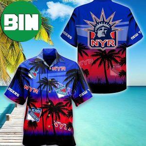 New York Rangers NHL Palm Tree Summer Hawaiian Shirt