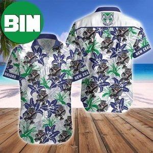 New Zealand Warriors Mascot Floral Summer Hawaiian Shirt