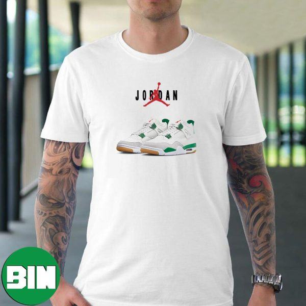 Official Images Nike SB x Air Jordan 4 Retro SP Pine Green Sneaker T-Shirt