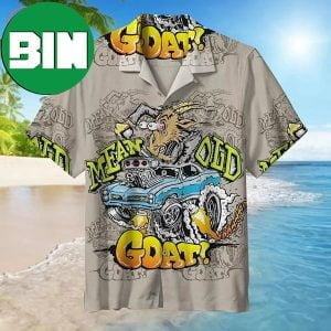 Old Goat With A Hot Rod Summer Hawaiian Shirt