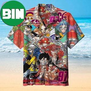 One Piece Printing Characters Summer Hawaiian Shirt