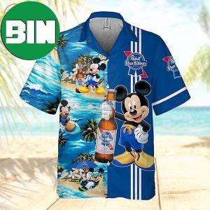 Pabst Blue Ribbon Mickey Summer Hawaiian Shirt