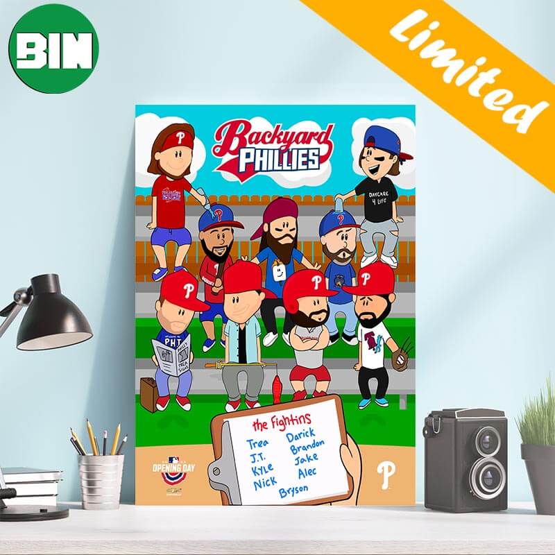 Philadelphia Phillies Takin It Back To The Yard MLB Team Poster Canvas 