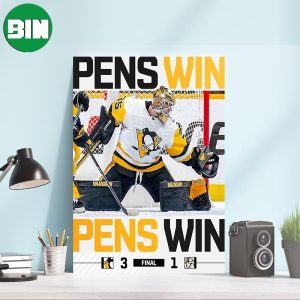 Pittsburgh Penguins Three Straight Wins For The Penguins Poster-Canvas
