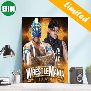 Rey Mysterio vs Dominick Mysterio Is Official At WWE Wrestlemania Poster-Canvas