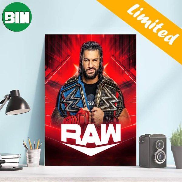 Roman Reigns WWE Championship WWE Raw Tribal Chiefs And The Bloodline Poster-Canvas