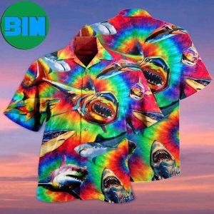 Shark Rainbow Style Summer Hawaiian Shirt