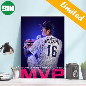 Shohei Ohtani Takes Home World Baseball Classic 2023 MVP Honors Poster-Canvas