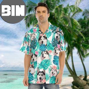 Siberian Husky Men’s Hawaiian Shirt