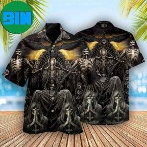 Skull Grim Reaper Dark Tropical Hawaiian Shirt