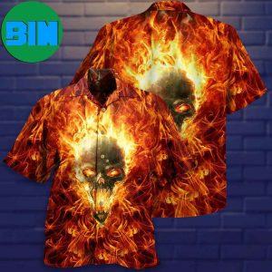 Skull Hot As Hell Psycho As Well Summer Hawaiian Shirt
