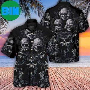 Skull Scary Darkness Art Summer Hawaiian Shirt