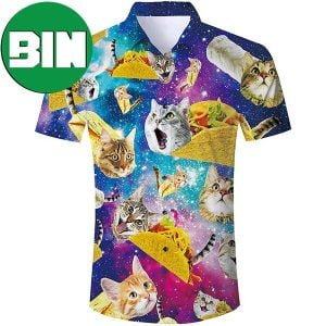 Space Taco Cat Funny Summer Hawaiian Shirt